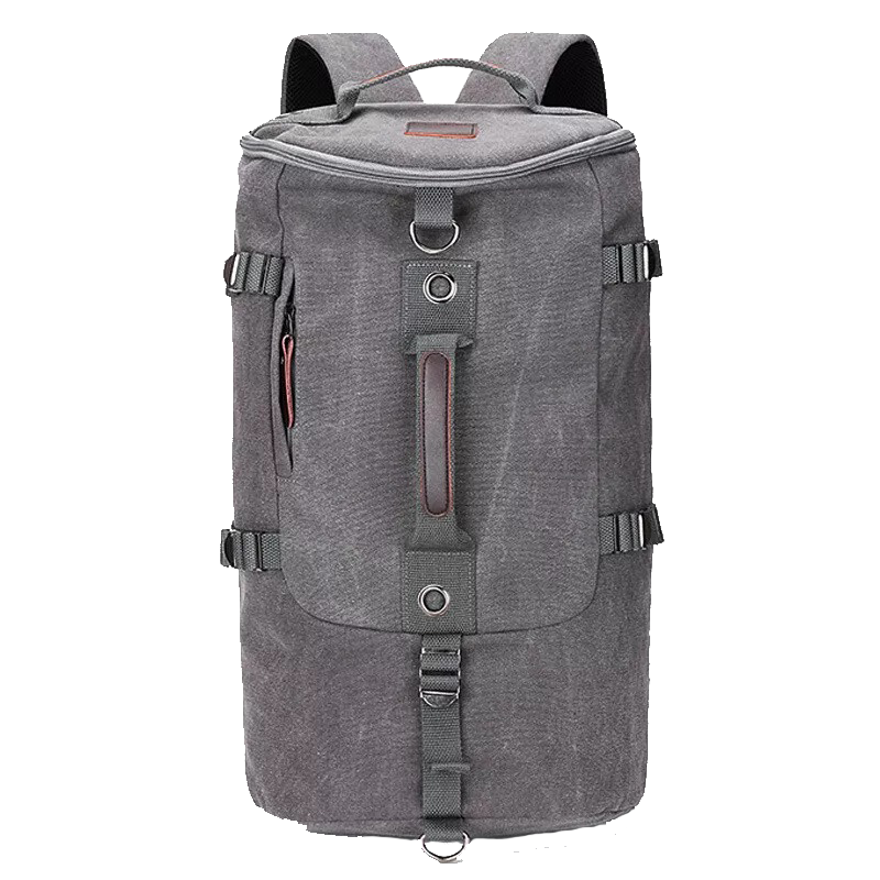 Men’s spacious canvas travel backpack in solid color, designed for style and versatility, perfect for outdoor adventures and everyday use.