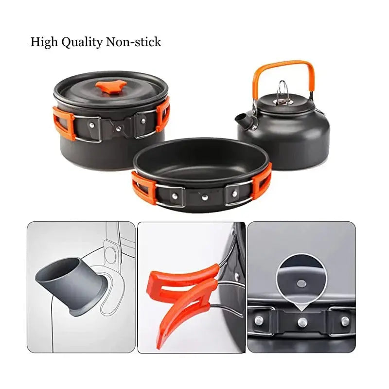 Lightweight Camping Cookware Kit – Outdoor Cooking Set issmos