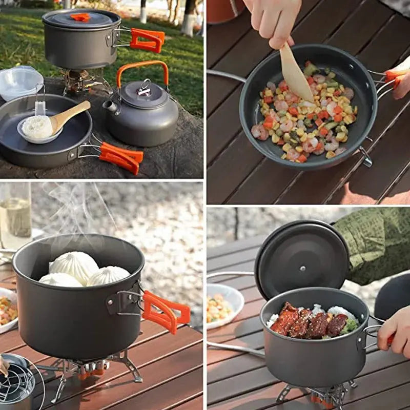 Lightweight Camping Cookware Kit – Outdoor Cooking Set issmos