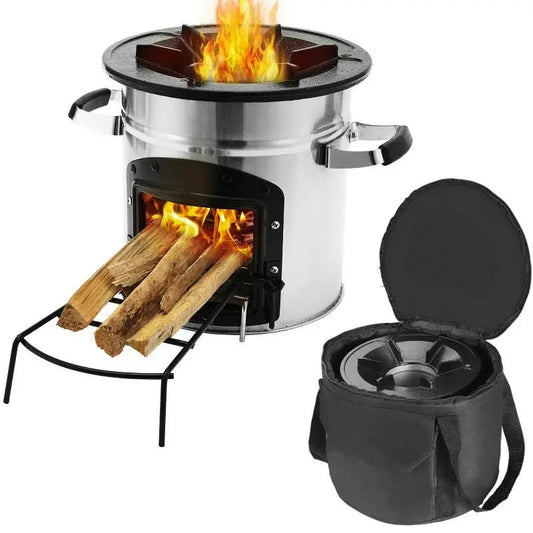 Portable Rocket Stove - Environmentally Friendly Camping Grill for Outdoor Cooking issmos