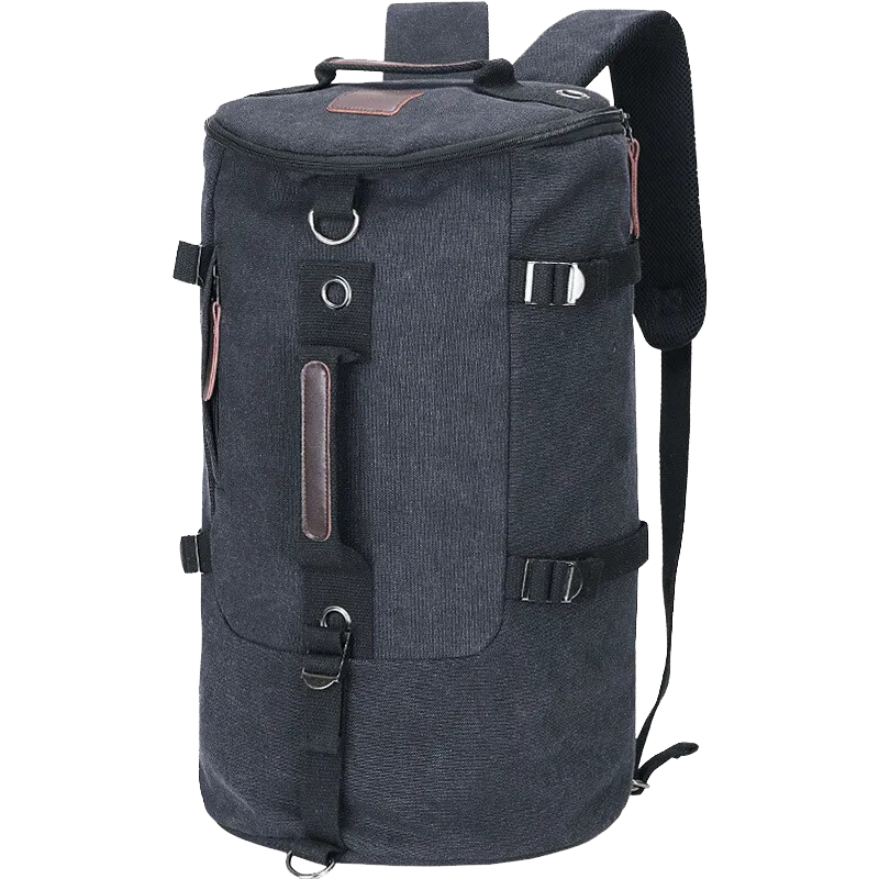 Men’s spacious canvas travel backpack in solid color, designed for style and versatility, perfect for outdoor adventures and everyday use.